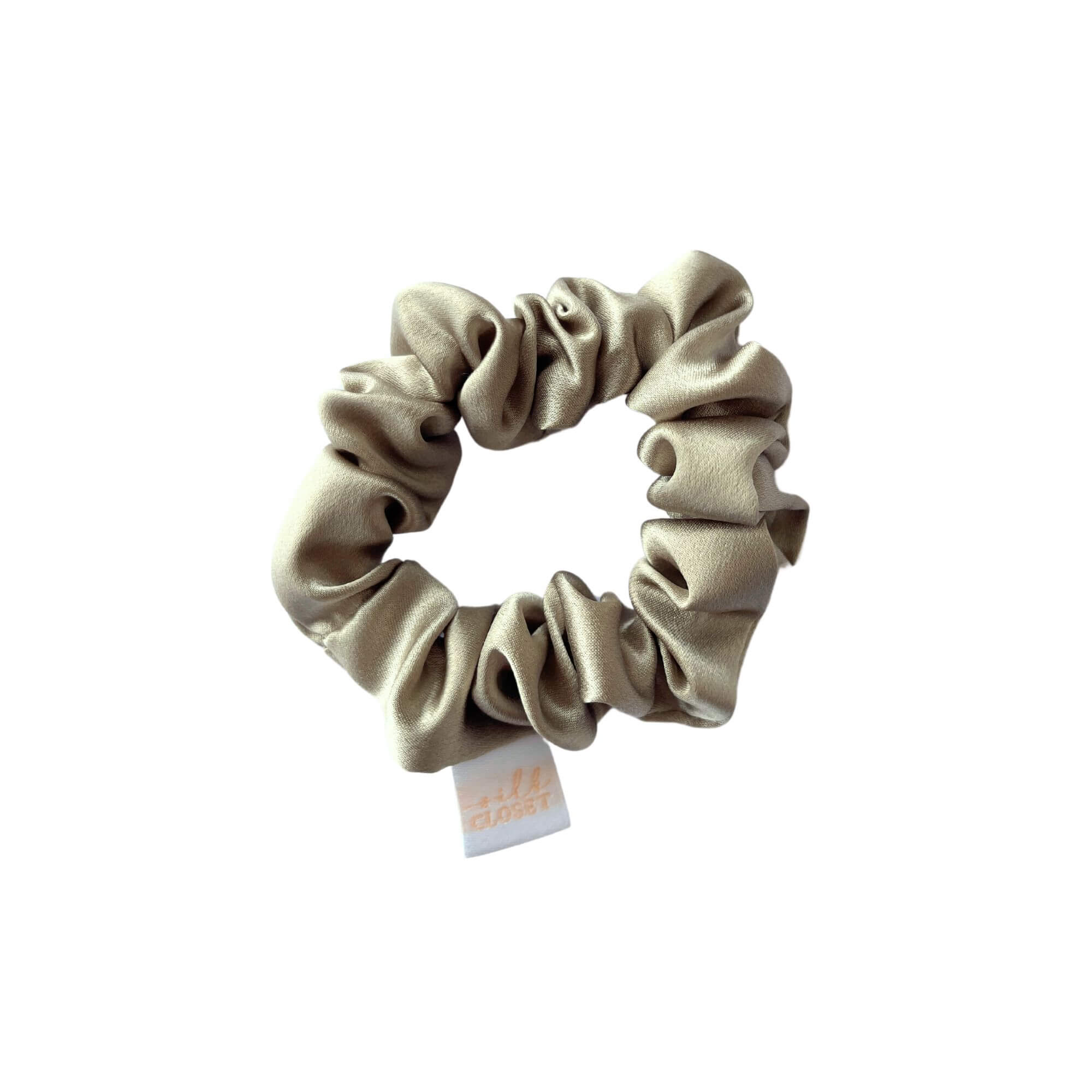 Silk Closet Champagne hair scrunchie