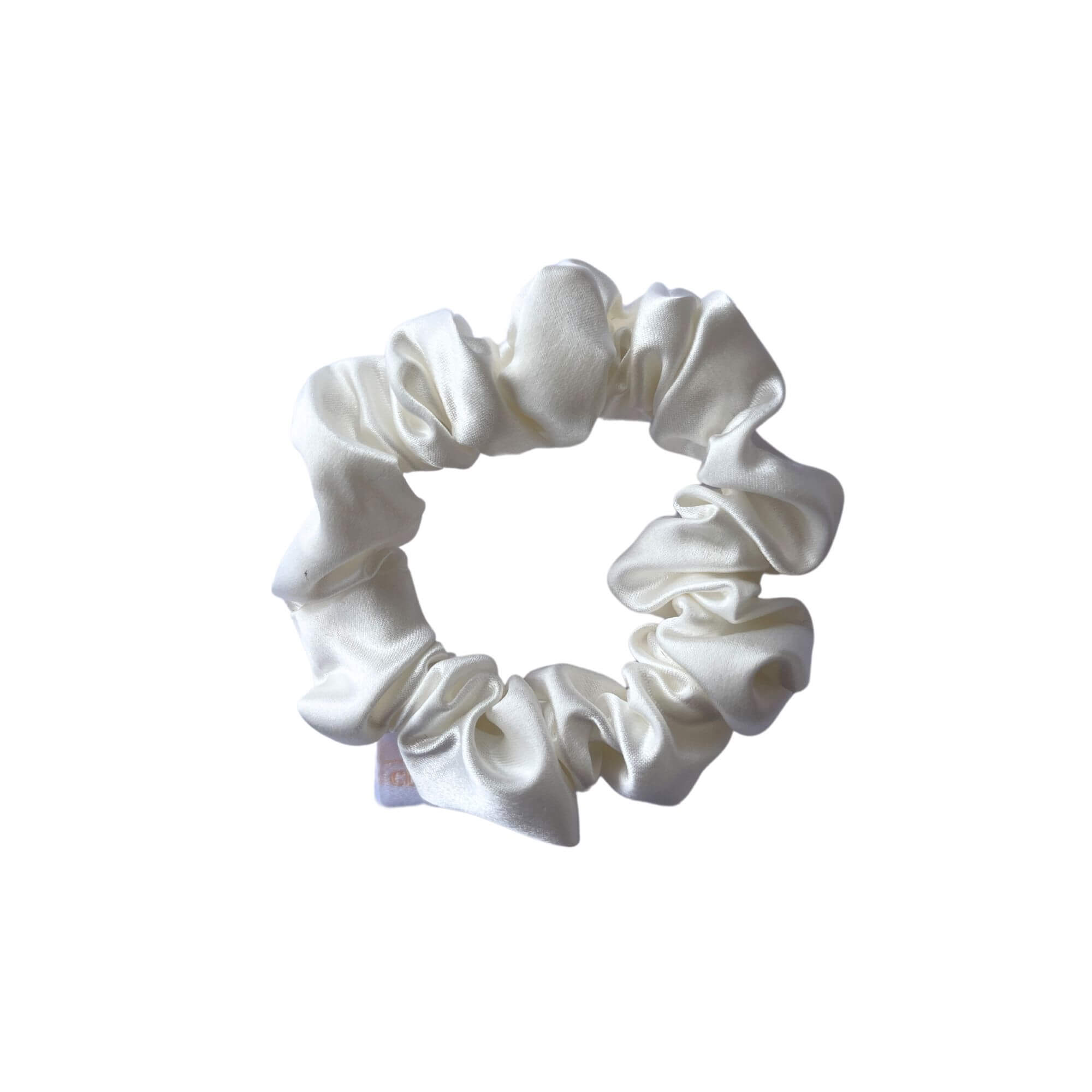 Ivory pure silk midi scrunchie