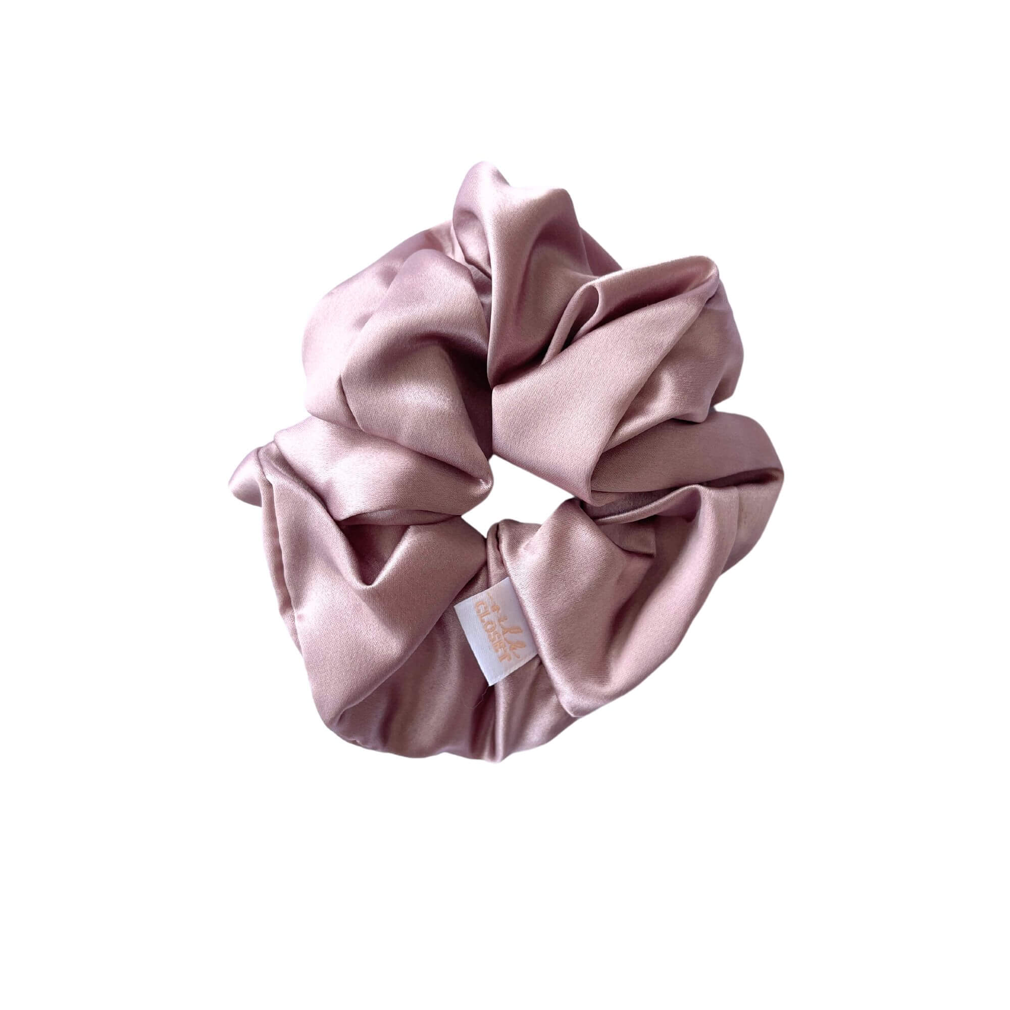 Maxi pure silk scrunchie in lilac